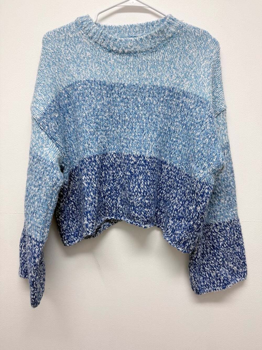 Sincerely Jules Blue Ombre Oversized Chunky Knit Sweater